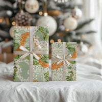 Aloha Festive Hawaii Wrapping Paper Mokihana - Maile Leis in Muted Summer