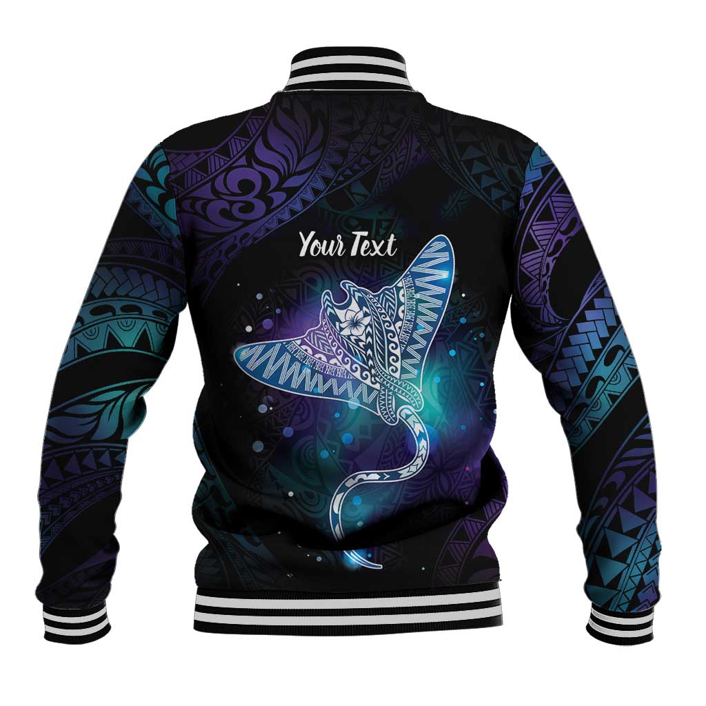 Polynesian Tala Manta Ray Baseball Jacket Nowhere You Could Go That I Won't Be With You LT7 - Polynesian Pride