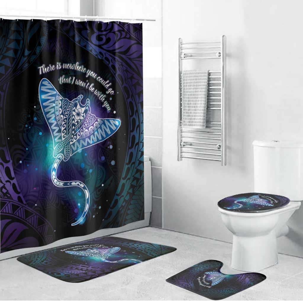 Polynesian Tala Manta Ray Bathroom Set Nowhere You Could Go That I Won't Be With You - Polynesian Pride