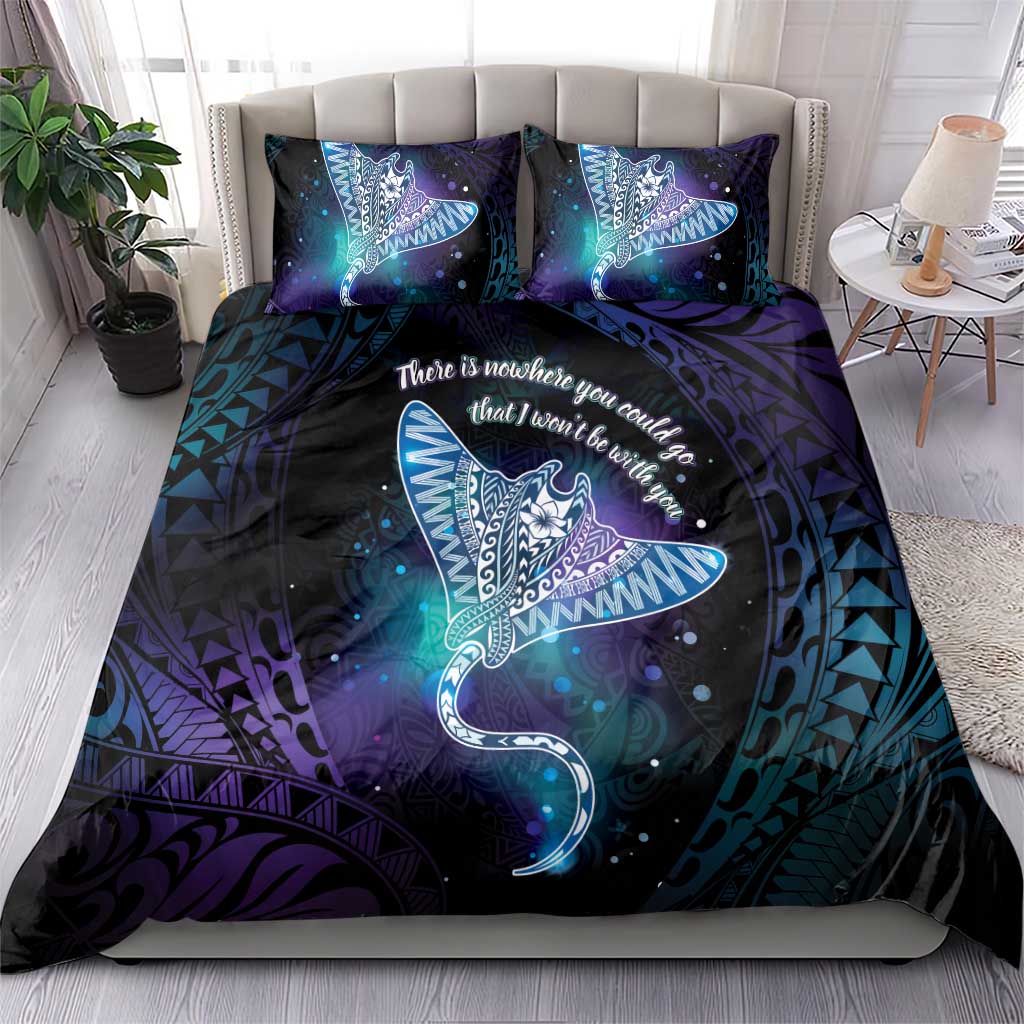 Polynesian Tala Manta Ray Bedding Set Nowhere You Could Go That I Won't Be With You LT7 - Polynesian Pride