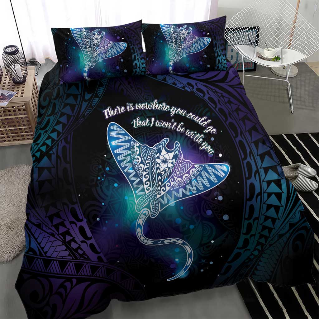 Polynesian Tala Manta Ray Bedding Set Nowhere You Could Go That I Won't Be With You LT7 - Polynesian Pride