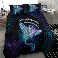 Polynesian Tala Manta Ray Bedding Set Nowhere You Could Go That I Won't Be With You LT7 - Polynesian Pride