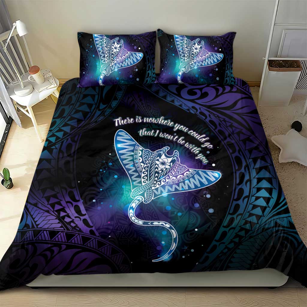Polynesian Tala Manta Ray Bedding Set Nowhere You Could Go That I Won't Be With You LT7 - Polynesian Pride