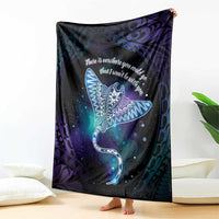 Polynesian Tala Manta Ray Blanket Nowhere You Could Go That I Won't Be With You - Polynesian Pride