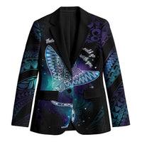 Polynesian Tala Manta Ray Blazer Nowhere You Could Go That I Won't Be With You LT7 Unisex Purple Teal - Polynesian Pride