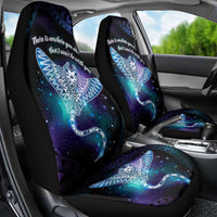 Polynesian Tala Manta Ray Car Seat Cover Nowhere You Could Go That I Won't Be With You - Polynesian Pride