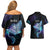 Polynesian Tala Manta Ray Couples Matching Off Shoulder Short Dress and Hawaiian Shirt Nowhere You Could Go That I Won't Be With You - Polynesian Pride