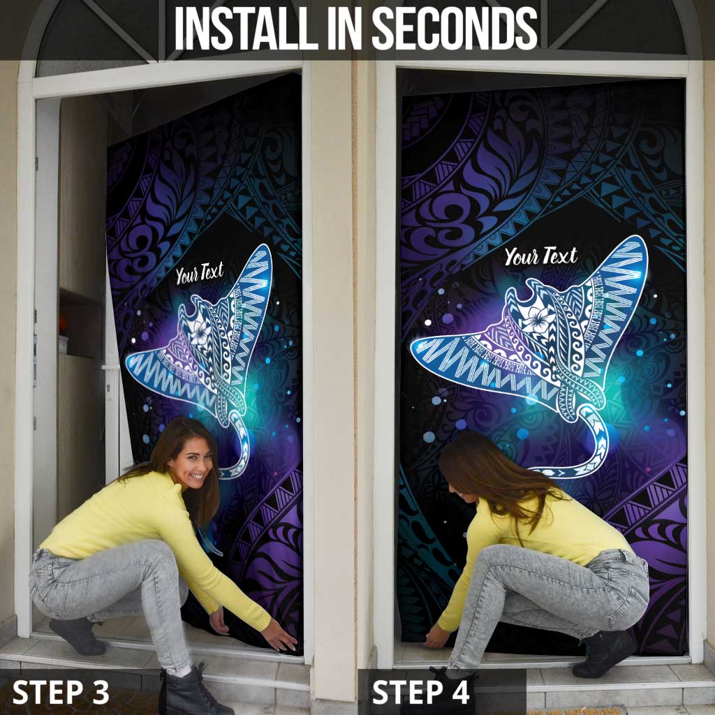 Polynesian Tala Manta Ray Door Cover Nowhere You Could Go That I Won't Be With You - Polynesian Pride