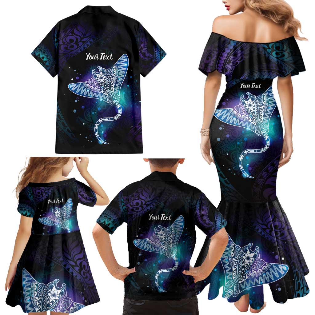 Polynesian Tala Manta Ray Family Matching Mermaid Dress and Hawaiian Shirt Nowhere You Could Go That I Won't Be With You LT7 - Polynesian Pride
