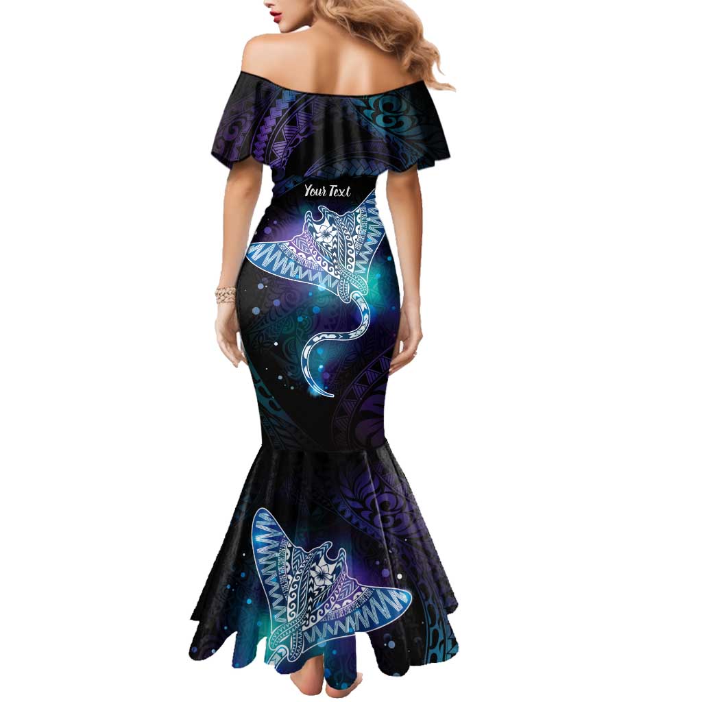 Polynesian Tala Manta Ray Family Matching Mermaid Dress and Hawaiian Shirt Nowhere You Could Go That I Won't Be With You LT7 - Polynesian Pride