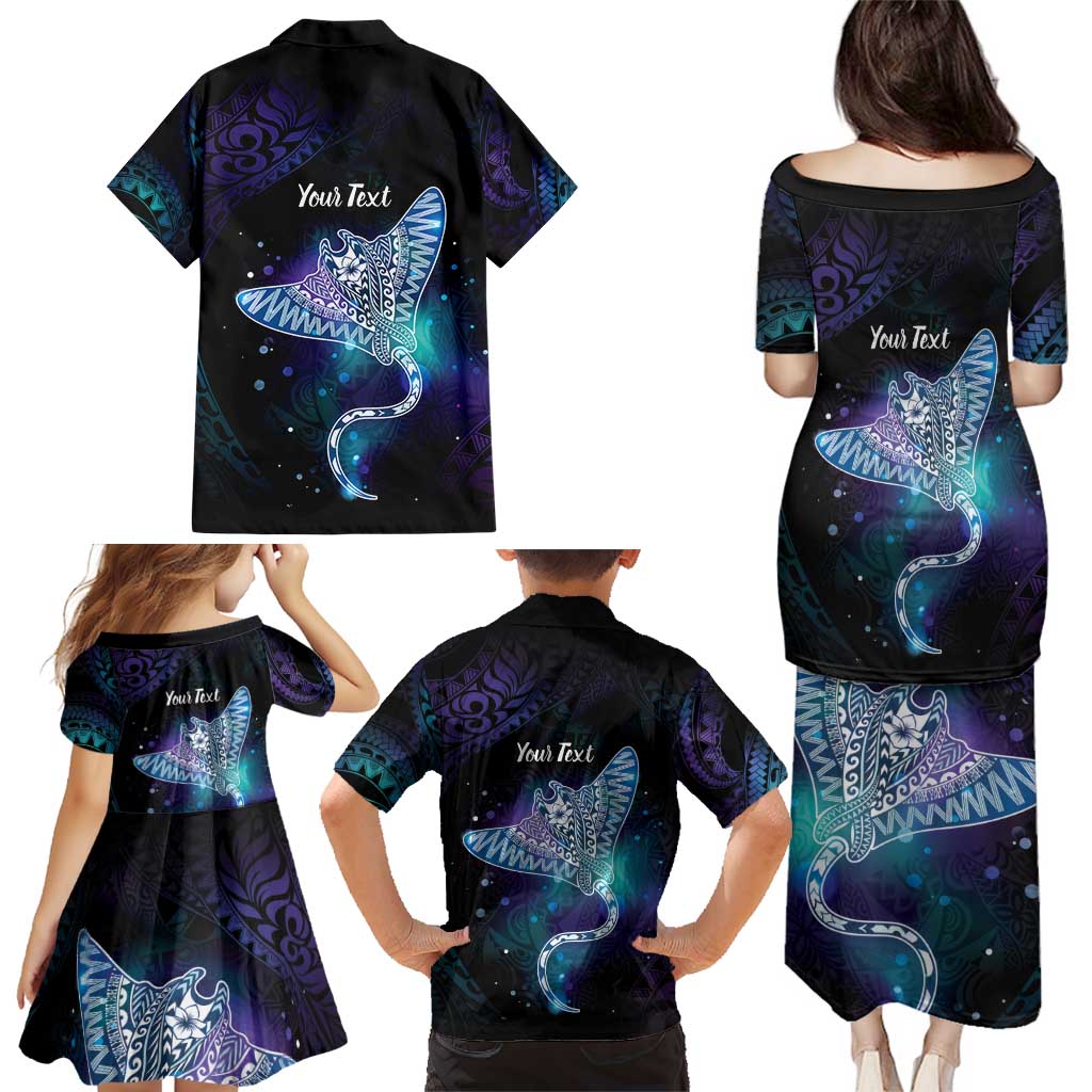 Polynesian Tala Manta Ray Family Matching Puletasi and Hawaiian Shirt Nowhere You Could Go That I Won't Be With You - Polynesian Pride