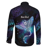 Polynesian Tala Manta Ray Family Matching Summer Maxi Dress and Hawaiian Shirt Nowhere You Could Go That I Won't Be With You LT7 - Polynesian Pride
