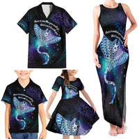 Polynesian Tala Manta Ray Family Matching Tank Maxi Dress and Hawaiian Shirt Nowhere You Could Go That I Won't Be With You LT7 - Polynesian Pride