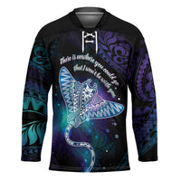 Polynesian Tala Manta Ray Hockey Jersey Nowhere You Could Go That I Won't Be With You - Polynesian Pride