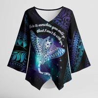 Polynesian Tala Manta Ray Kimono Sleeve Blouse Nowhere You Could Go That I Won't Be With You - Polynesian Pride