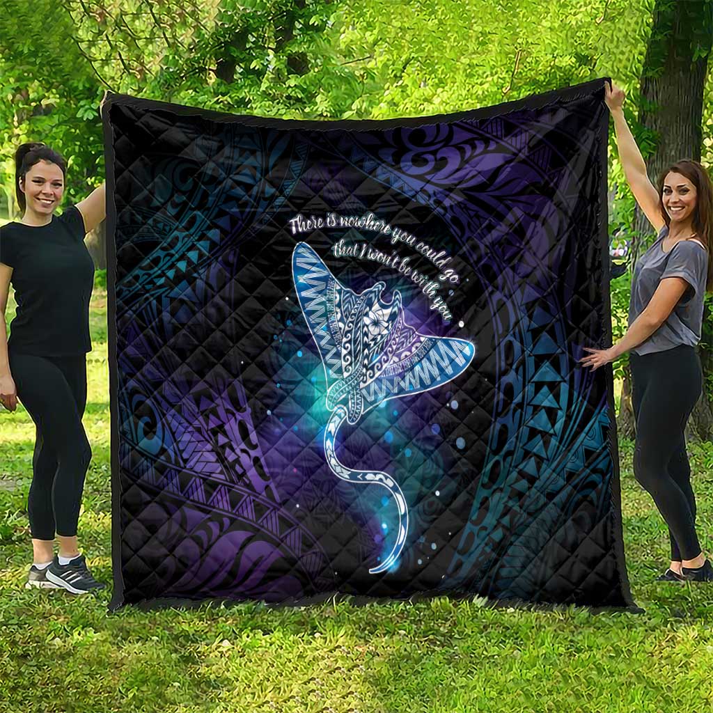 Polynesian Tala Manta Ray Quilt Nowhere You Could Go That I Won't Be With You LT7 - Polynesian Pride