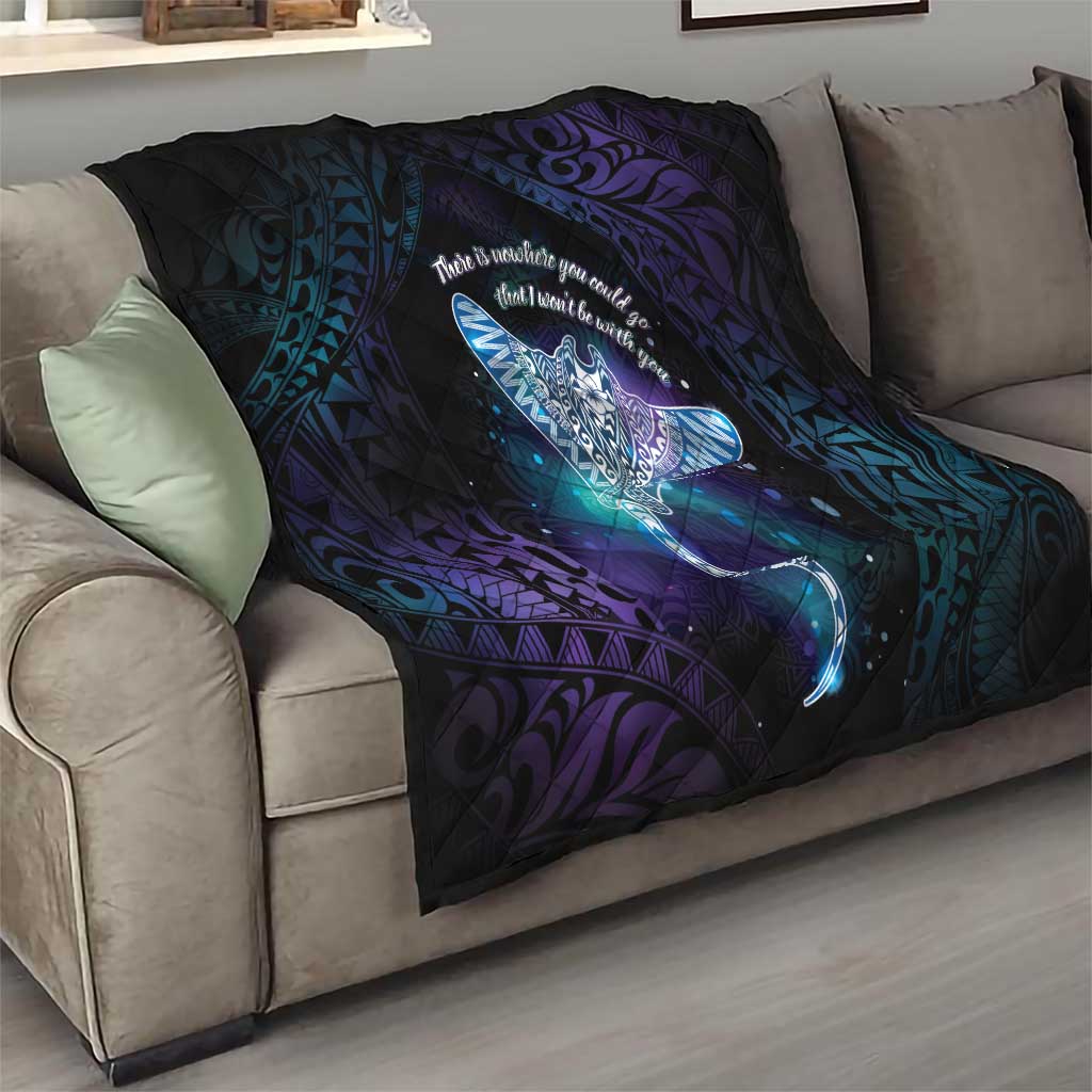 Polynesian Tala Manta Ray Quilt Nowhere You Could Go That I Won't Be With You LT7 - Polynesian Pride