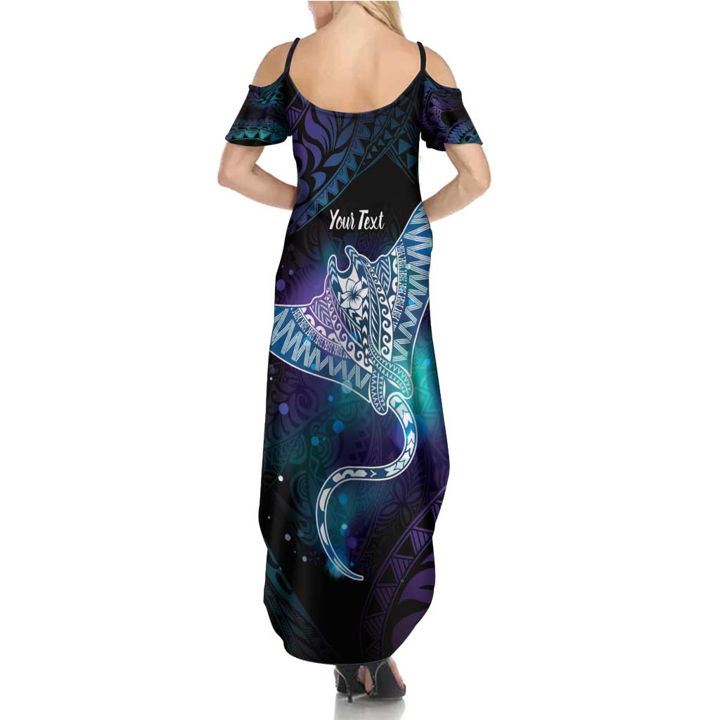 Polynesian Tala Manta Ray Summer Maxi Dress Nowhere You Could Go That I Won't Be With You - Polynesian Pride