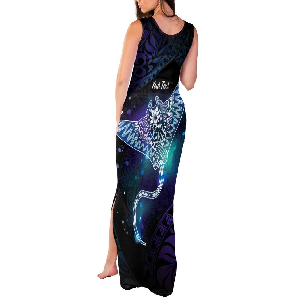 Polynesian Tala Manta Ray Tank Maxi Dress Nowhere You Could Go That I Won't Be With You - Polynesian Pride