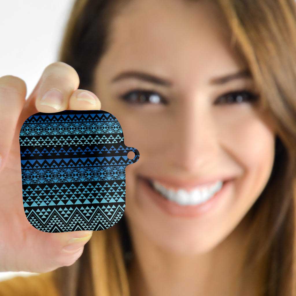 Maori Niho Taniwha Te Wheiao AirPods Case Moana Blue - Polynesian Pride