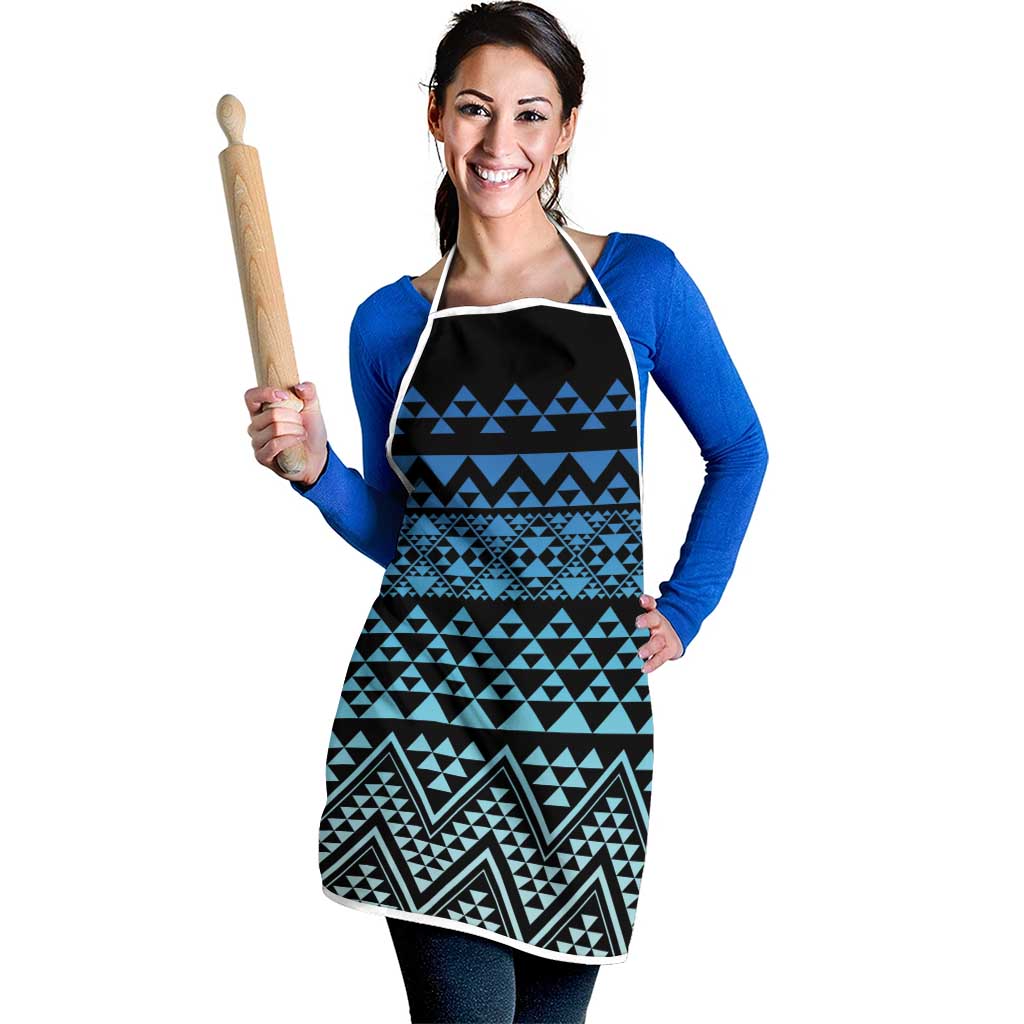 Maori Niho Taniwha Te Wheiao Apron Moana Blue - Polynesian Pride