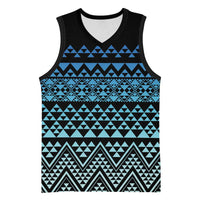 Maori Niho Taniwha Te Wheiao Basketball Jersey Moana Blue - Polynesian Pride