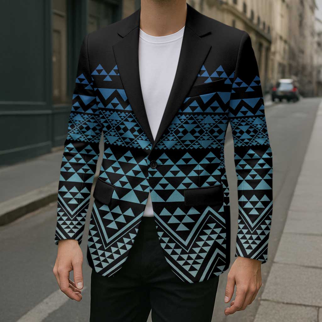 Maori Niho Taniwha Te Wheiao Blazer Moana Blue LT7 - Polynesian Pride