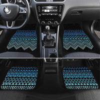 Maori Niho Taniwha Te Wheiao Car Mats Moana Blue LT7 Set 4pcs Blue - Polynesian Pride
