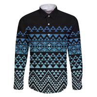 Maori Niho Taniwha Te Wheiao Family Matching Mermaid Dress and Hawaiian Shirt Moana Blue - Polynesian Pride