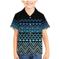 Maori Niho Taniwha Te Wheiao Family Matching Mermaid Dress and Hawaiian Shirt Moana Blue - Polynesian Pride