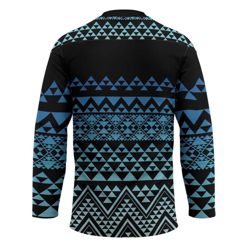 Maori Niho Taniwha Te Wheiao Hockey Jersey Moana Blue LT7 - Polynesian Pride
