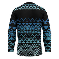Maori Niho Taniwha Te Wheiao Hockey Jersey Moana Blue LT7 - Polynesian Pride