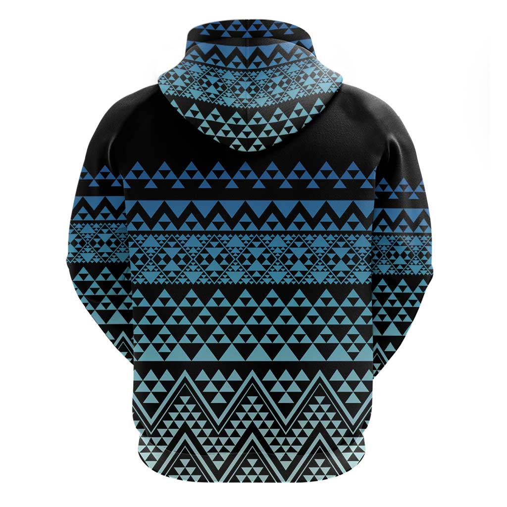 Maori Niho Taniwha Te Wheiao Hoodie Moana Blue - Polynesian Pride