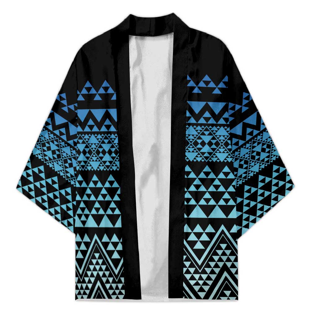 Maori Niho Taniwha Te Wheiao Kimono Moana Blue LT7 Unisex Blue - Polynesian Pride
