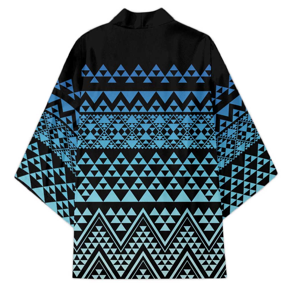 Maori Niho Taniwha Te Wheiao Kimono Moana Blue LT7 - Polynesian Pride