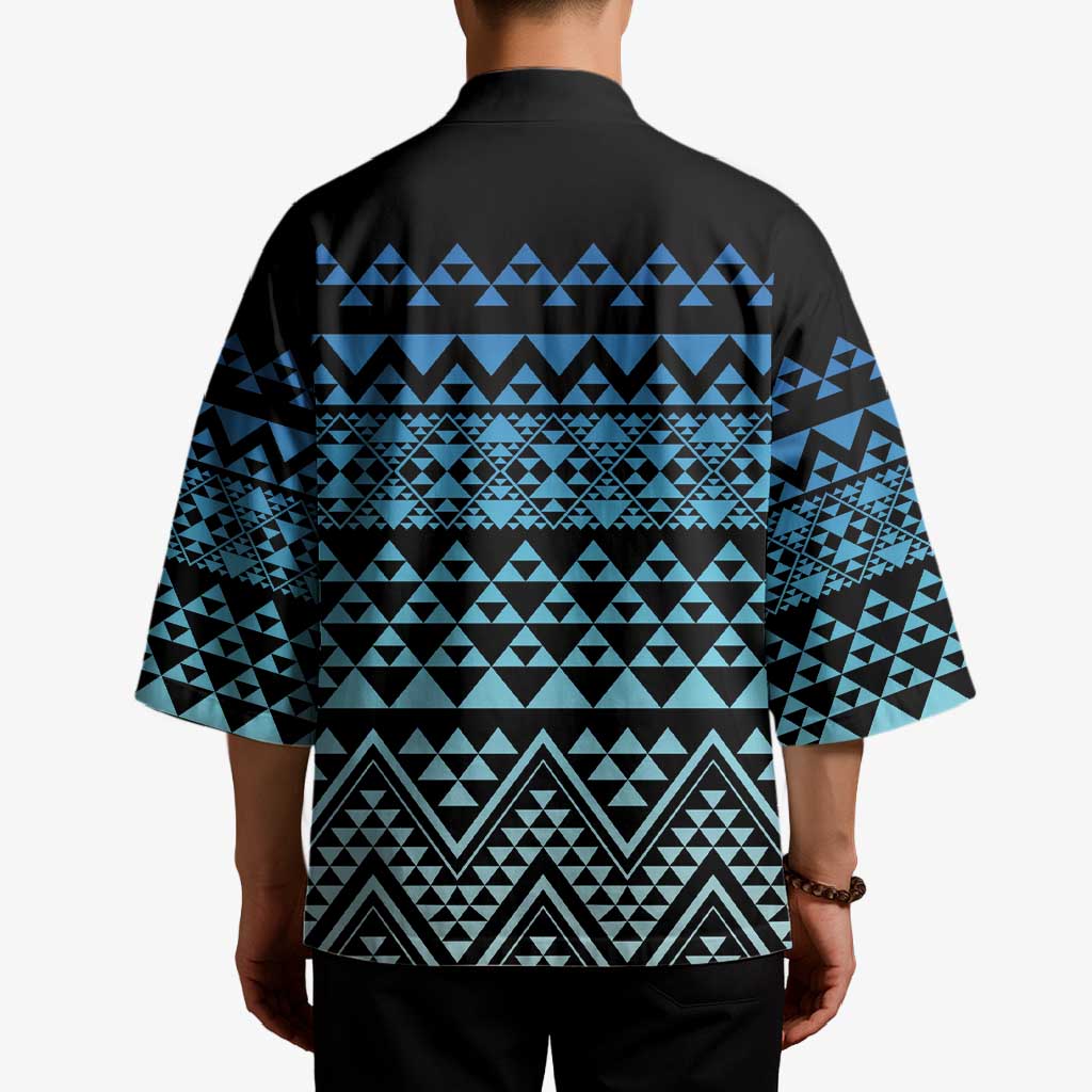 Maori Niho Taniwha Te Wheiao Kimono Moana Blue LT7 - Polynesian Pride
