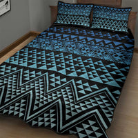 Maori Niho Taniwha Te Wheiao Quilt Bed Set Moana Blue - Polynesian Pride
