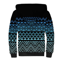 Maori Niho Taniwha Te Wheiao Sherpa Hoodie Moana Blue LT7 - Polynesian Pride