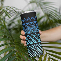 Maori Niho Taniwha Te Wheiao Skinny Tumbler Moana Blue - Polynesian Pride