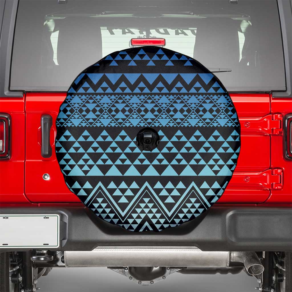 Maori Niho Taniwha Te Wheiao Spare Tire Cover Moana Blue - Polynesian Pride