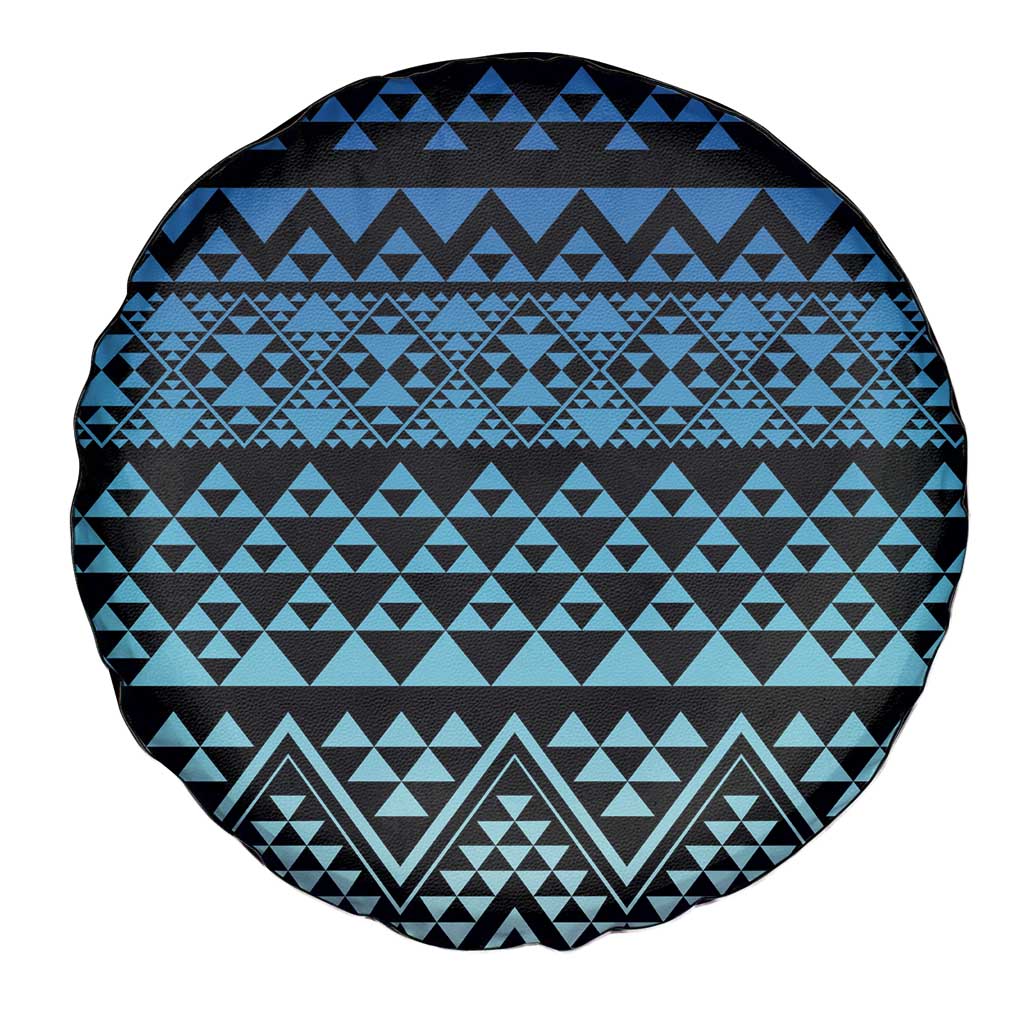 Maori Niho Taniwha Te Wheiao Spare Tire Cover Moana Blue - Polynesian Pride