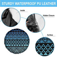 Maori Niho Taniwha Te Wheiao Spare Tire Cover Moana Blue - Polynesian Pride