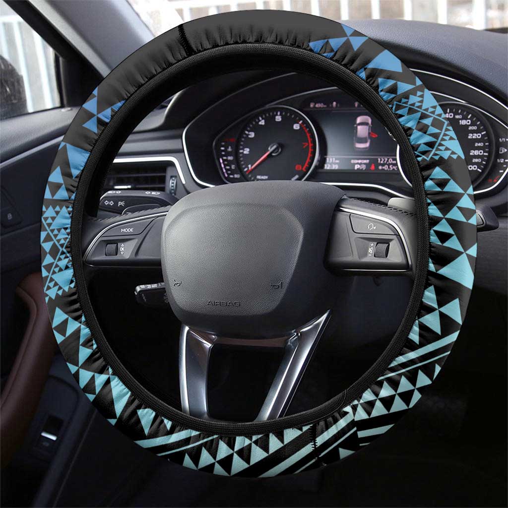 Maori Niho Taniwha Te Wheiao Steering Wheel Cover Moana Blue - Polynesian Pride