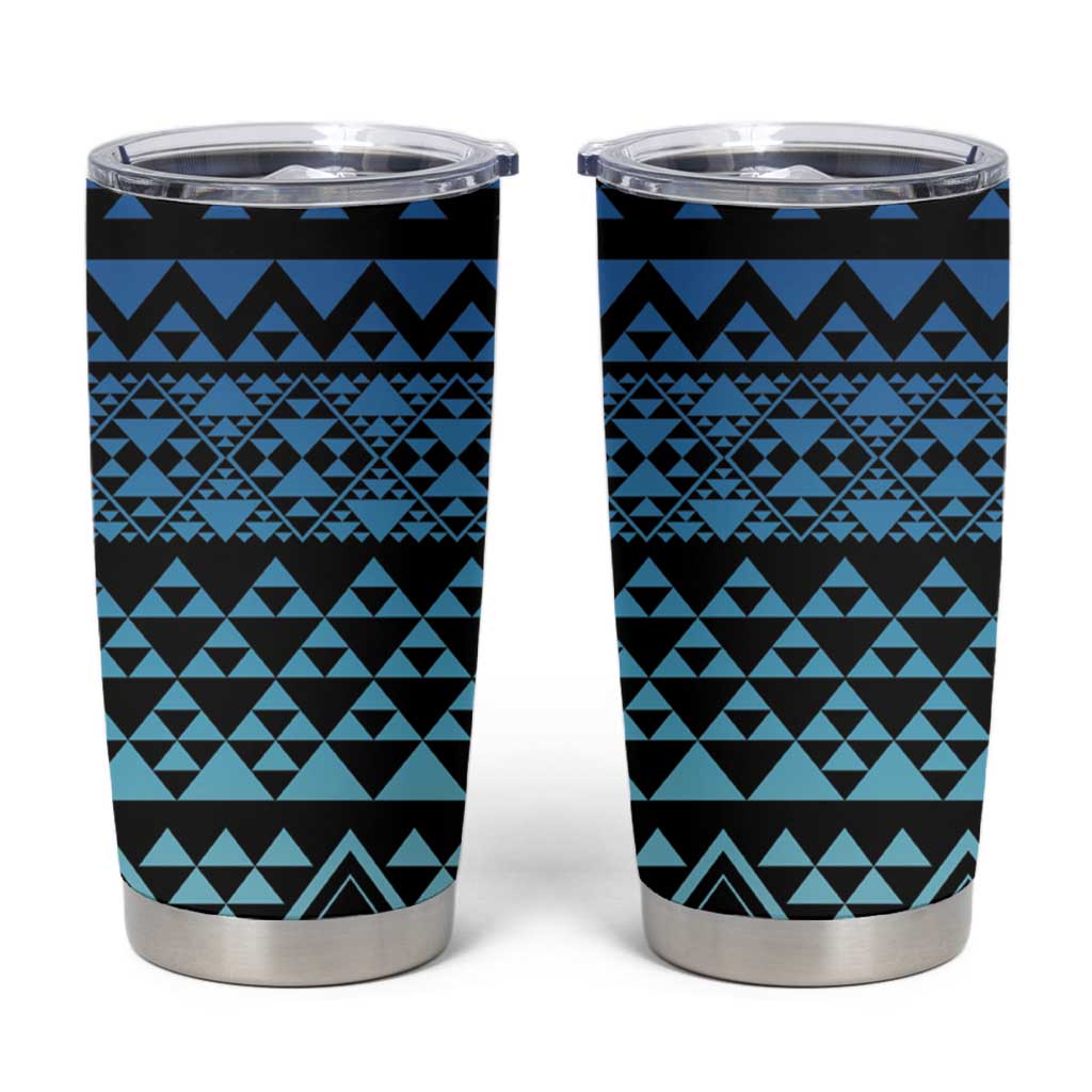 Maori Niho Taniwha Te Wheiao Tumbler Cup Moana Blue - Polynesian Pride
