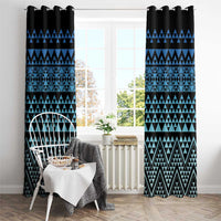 Maori Niho Taniwha Te Wheiao Window Curtain Moana Blue LT7 - Polynesian Pride