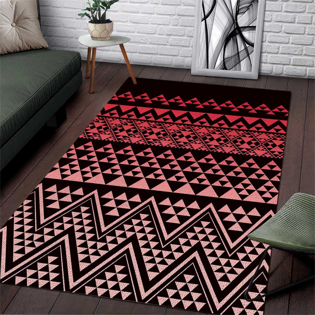 Maori Niho Taniwha Te Wheiao Area Rug Terracotta LT7 Terracotta - Polynesian Pride