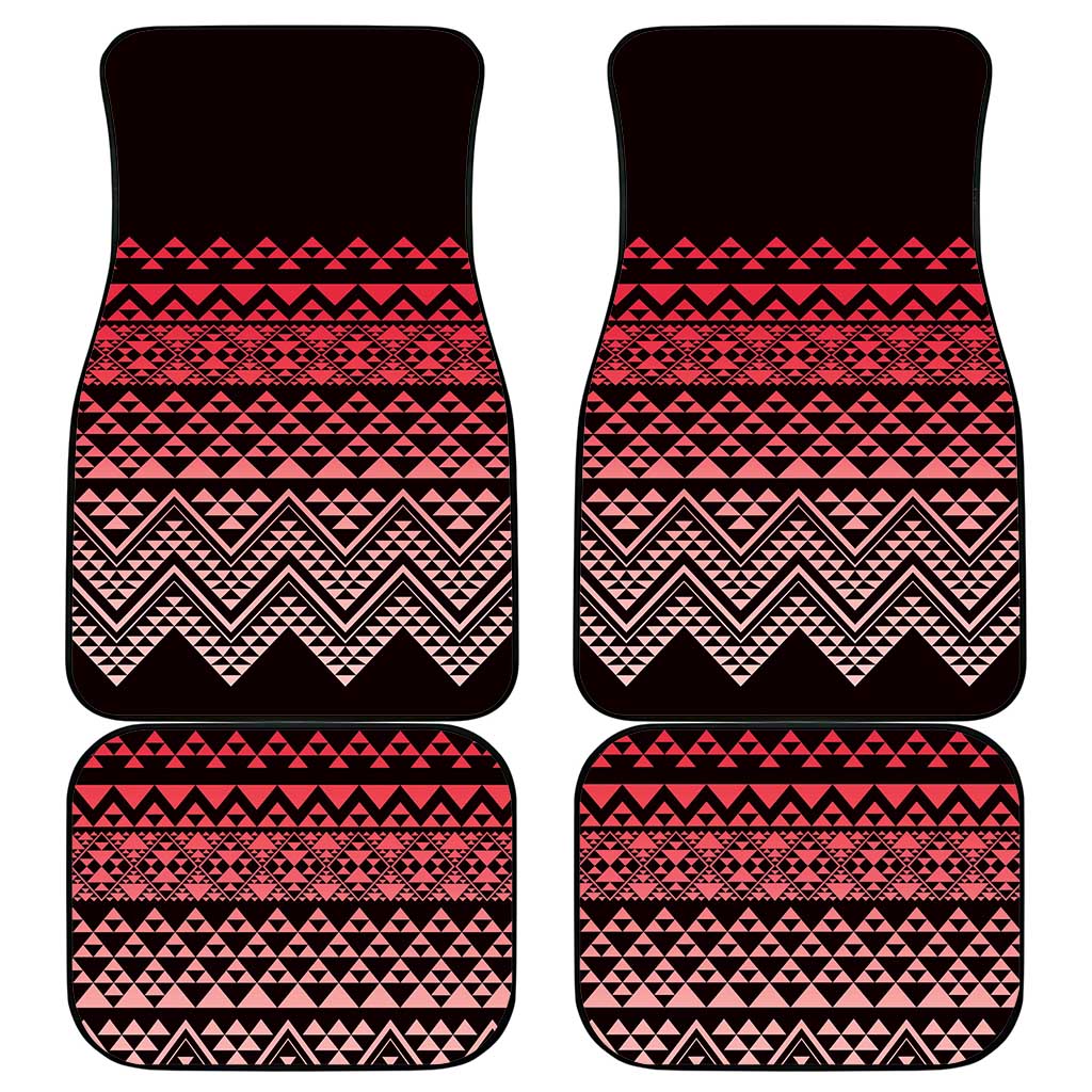 Maori Niho Taniwha Te Wheiao Car Mats Terracotta LT7 - Polynesian Pride