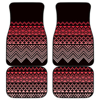 Maori Niho Taniwha Te Wheiao Car Mats Terracotta LT7 - Polynesian Pride