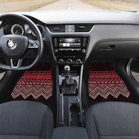 Maori Niho Taniwha Te Wheiao Car Mats Terracotta LT7 Set 2pcs - Front Terracotta - Polynesian Pride