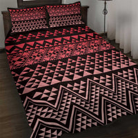 Maori Niho Taniwha Te Wheiao Quilt Bed Set Terracotta - Polynesian Pride